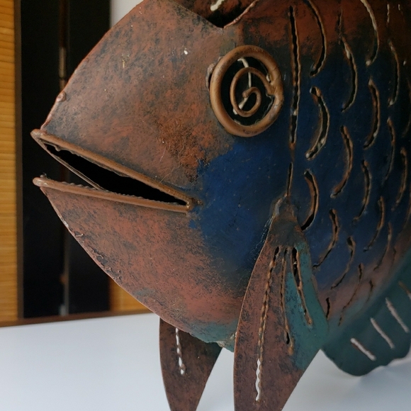 Rustic Metal Fish Wall Decor - Picture 4 of 6